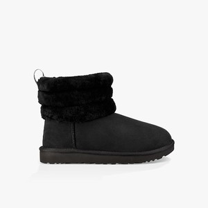 Ugg Classic Mini Fluff Quilted Women Classic Boots Black (4815PGAUD)